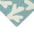 Aqua and White Coral Branch Border Design Rug corner
