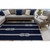 Navy and White Nautical Ropes Rug outdoor 1