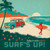 Surf's Up Shower Curtain image close up