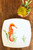 Set of Two Hand Painted Seahorse Large Square Plates table view