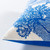 Royal Blue Sea Coral Cottage Pillow corner Royal Blue Sea Coral Cottage Pillow corner