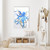 Mystical Blue Octopus Framed in White entry way view