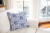 Coastal Medallion Blue Printed Pillow in room