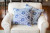 Coastal Medallion Blue Printed Pillow on chair
