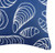 Navy Blue Beachcomber Shells Pillow corner