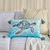 Embellished Decorative Sea Turtle Rectangle Pillow on sofa