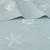 Aqua Seaside Shells 4-Piece King Size Quilted Bedding Set close up coverlet
