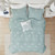 Aqua Seaside Shells 4-Piece Queen Size Quilted Set overhead