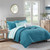 Misty Marine Aqua 8-Piece Queen Comforter and Coverlet Collection room view 2