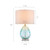 Aurora Sea Aqua Glass Lamp measurements