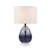 Aurora Sea Indigo Glass Lamp light on
