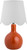 Balboa High Gloss Paprika Accent Lamp white linen shade
