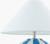 Lido Key Bright Blue Cabana Stripes Accent Table Lamp shade