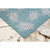 Shell Bay Turquoise Sea Turtle Rug corner