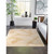 Palm Fronds Sand and Ivory Indoor-Outdoor Rug  indoor view