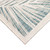 Palm Fronds Aqua Indoor-Outdoor Rug corner