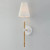 White Mariana Rattan Wrapped 1-Light Sconce view 3