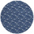 Dark Blue Knotted Ropes Indoor-Outdoor Area Rug round