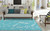 On the Cape Aqua Indoor-Outdoor Washable Rug room view On the Cape Aqua Indoor-Outdoor Washable Rug room view