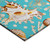 Surfside Aqua Shells Indoor-Outdoor Rug corner