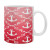 Nautical Knots Ombre Red Coffee Mugs -Set of 4
