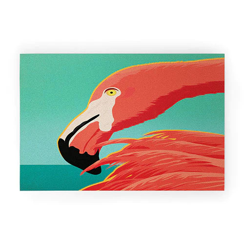 Bright Tropic Flamingo Entry Mat