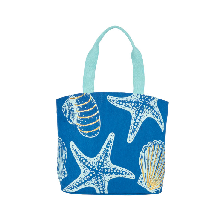 Sequined Seashells Tote Bag Set