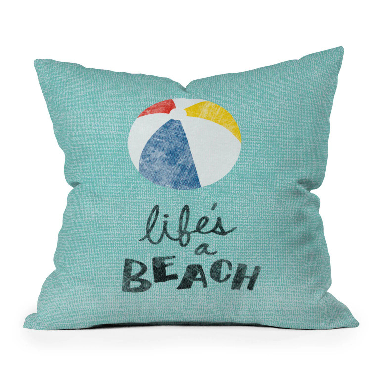 Life's a Beach Indoor-Outdoor Throw Pillow