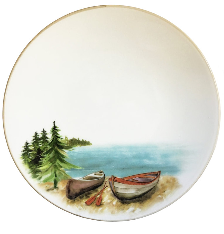 Set of Six Canoes-Day at the Lake Dinner Plates