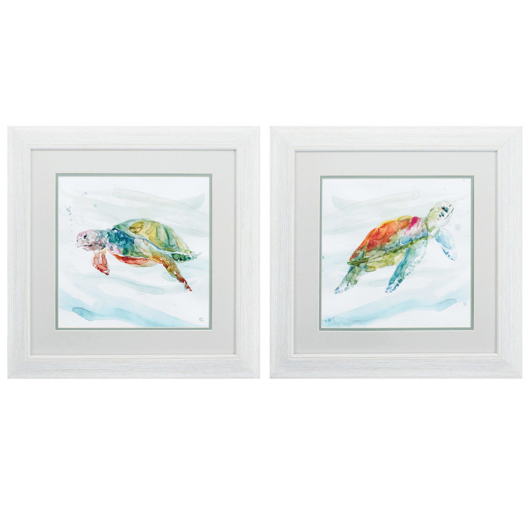 Turtle Tropics Wall Art - Set of Two