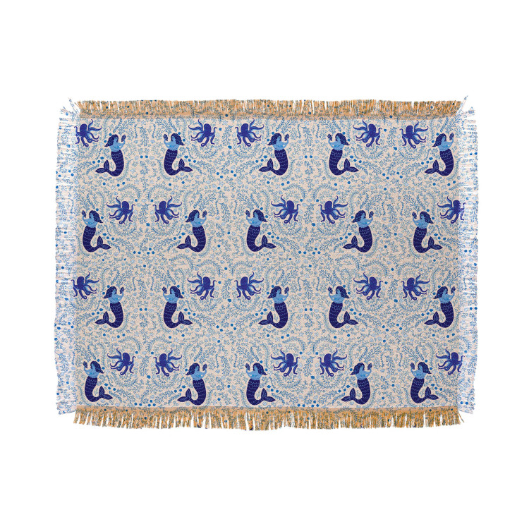 Pretty Ocean Mystical Creatures Double Woven Throw