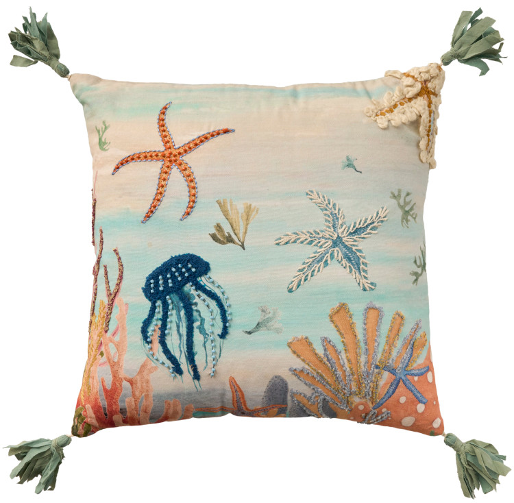 Embellished Ocean Life Under The Sea Throw Pillow
