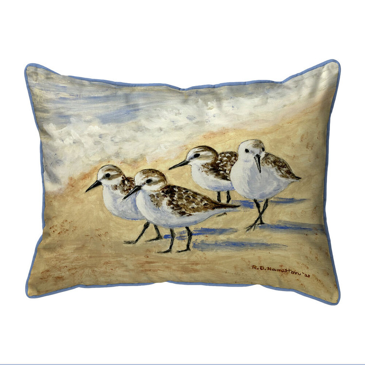 Flock of Sanderlings Pillow