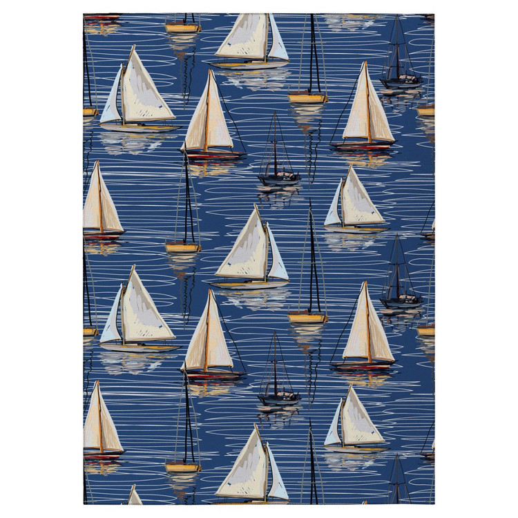 Blue Regatta Sailboat Area Rug