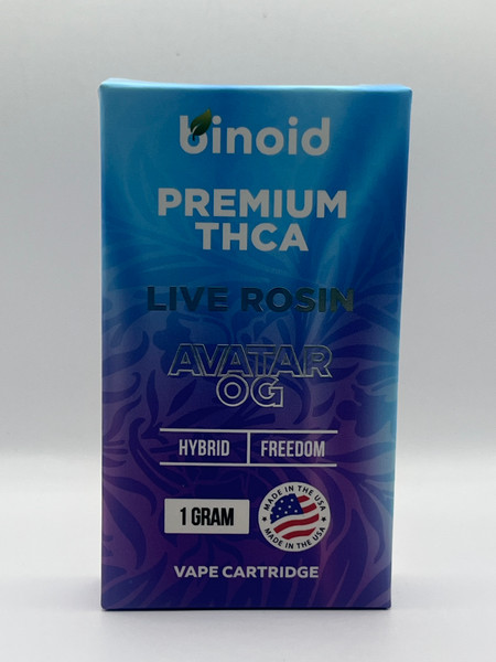 Avatar OG THCA Live Rosin Vape Cartridge 1 Gram Hybrid-Mid-Town Greenz