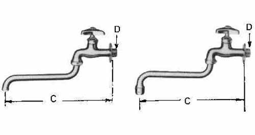WALL FAUCET COLD S UPPER SWIVEL SPOUT 3/4" - 200 MM WATERLINE , Price per PIECE , Country Of Origin : CN , HS Code: 84818011 , Net Weight: 0.45 , IMPA - 530172 - ISSA
