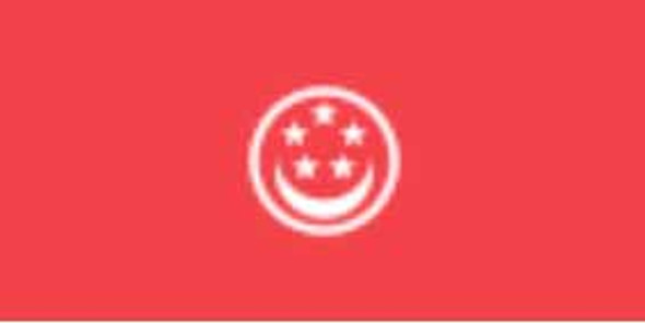 FLAG SINGAPORE, ENSIGN FLAG 70X100CM BUNTING, IMPA 371942, Price per SHT