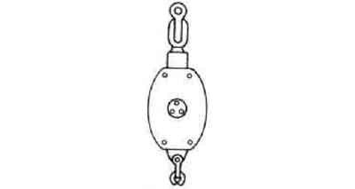 WOODEN BLOCK 2-SHEAVES 8" 20mm SWIVEL EYE+ACCESSORIES, Price for 1, IMPA 231680, ISSA , Weight 6.40Kg HS Code:  84835080 Origin:  CHINA