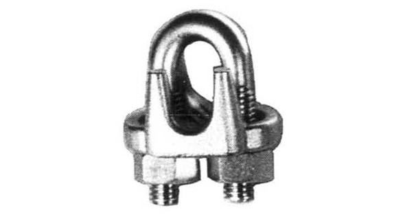 WIRE ROPE CLIP 12mm STAINLESS STEEL AISI-316, Price for 1, IMPA 233659, ISSA , Weight 0.12Kg HS Code:  73269098 Origin:  CHINA