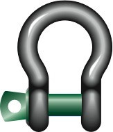 BOW SHACKLE SCREW PIN 28x32x47mmWLL 9,5 ton, Price for 1, IMPA 234551, ISSA 4309811, Weight 3.28Kg HS Code:  73269098 Origin:  NETHERLANDS