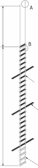 PILOT ROPE LADDER  3 mtr. WOODEN STEPS+SPREADERS-EMPA, Price for 1, IMPA 232030, ISSA 4306800, Weight 36.00Kg HS Code:  56090000 Origin:  NETHERLANDS