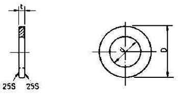 PLAIN ROUND WASHER M18 DIN 125A-STAINLESS STEEL A2, Price for 100, IMPA 694841, ISSA 6518100, Weight 0.01Kg HS Code:  73182200 Origin:  NETHERLANDS