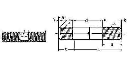 STUD BOLT M12x50/total 62mm DIN 938-STAINLESS STEEL A2, Price for 100, IMPA 691501, ISSA , Weight 0.05Kg HS Code:  73181530 Origin:  NETHERLANDS