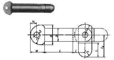 TOGGLE PIN STAINLESS STEEL Diam.16mm x Length 60mm, Price for 1, IMPA 696801, ISSA 6502900, Weight 1.00Kg HS Code:  73182900 Origin:  NETHERLANDS