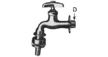 SERVICE TAP CHROME BSP 1/2" WITH HOSE COUPLING, Price for 1, IMPA 530136, ISSA 3902102, Weight 0.08Kg HS Code:  84818011 Origin:  CHINA