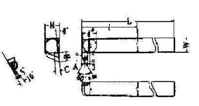 INT.THREADING TOOL  25x25mm DIN 283R-60deg. carbide tip, Price for 1, IMPA 632814, ISSA , Weight 1.44Kg HS Code:  82078019 Origin:  INDIA