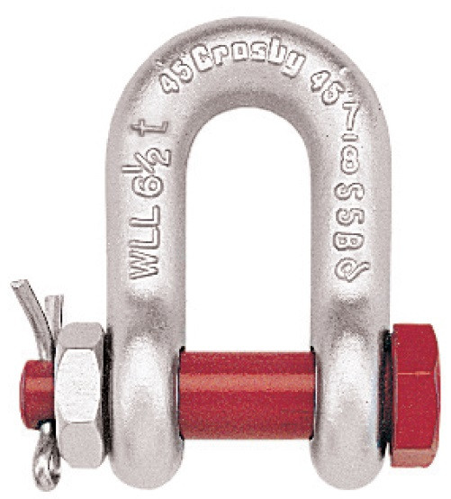 CHAIN SHACKLE SAFETY BOLT 25x28x43mmWLL 8,5 ton, Price for 1, IMPA 234265, ISSA , Weight 2.78Kg HS Code:  73269098 Origin:  NETHERLANDS