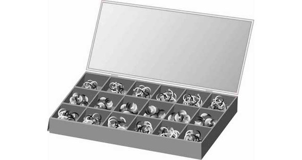 CIRCLIP KIT IN-AND EXTERNAL COMBI C+E TYPE  (900pcs), Price for 1, IMPA 695512, ISSA , Weight 1.03Kg HS Code:  73182200 Origin:  NETHERLANDS