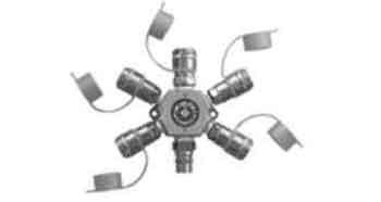 TETRA Line Coupler, Star type, Branch Piping Coupler for Air, 200S, 1x400PM, 4x20SM, 1x40SM, Price Per PCE, HS-Code 7326200090, Origin IN, IMPA 351651, Weight 1.115Kg, TETRA, Quality B