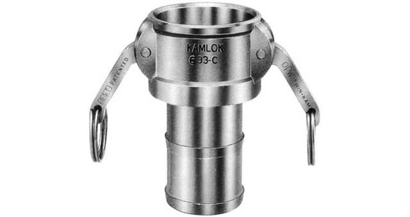 Camlock Coupling Type C, Diameter 20 mm (3/4"), Stainless steel, IMPA 352001, Price Per PCE, HS-Code 7609000090, Origin CN, IMPA 352001, Weight 0.12Kg, TETRA, Quality B
